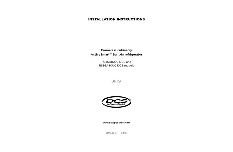 DCS ActiveSmart RS36A80JC installation instructions