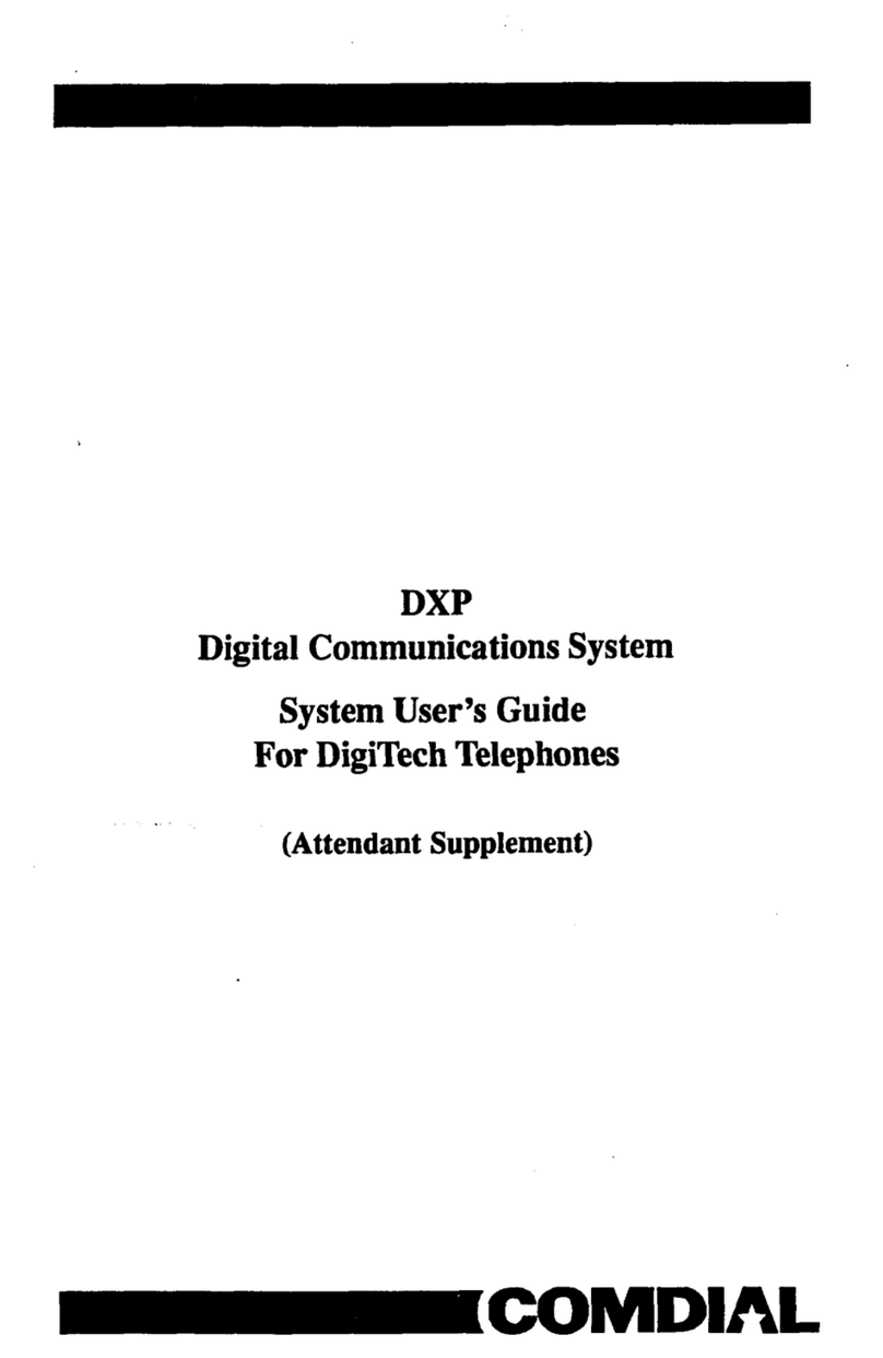 Comdial DigiTech 7700S Series User manual Comdial DigiTech 7700S Series User manual