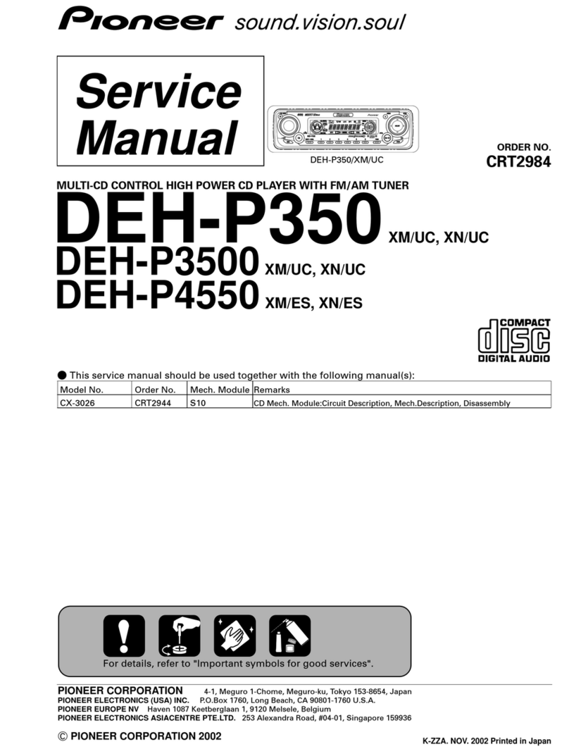 Pioneer Premier DEH-P350 Service manual