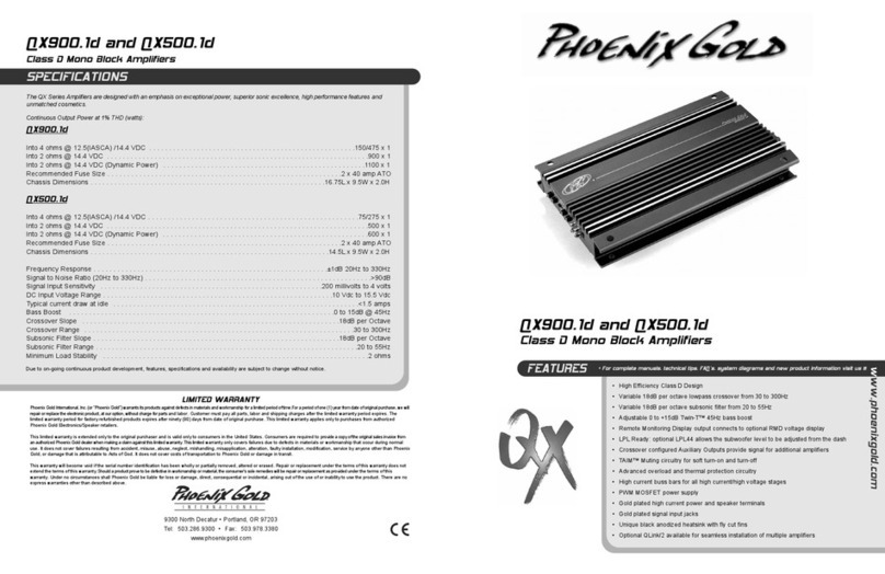 Phoenix Gold QZ900.1d manual