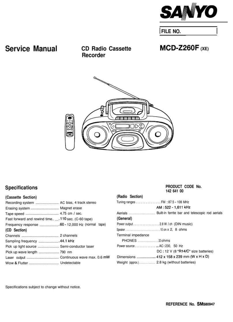 Sanyo MCD-Z260F User manual