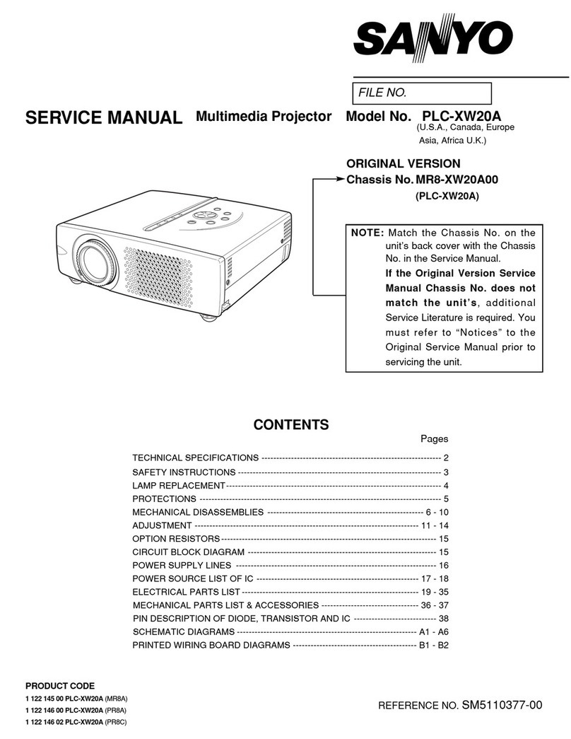 Sanyo PLC-XW20A User manual