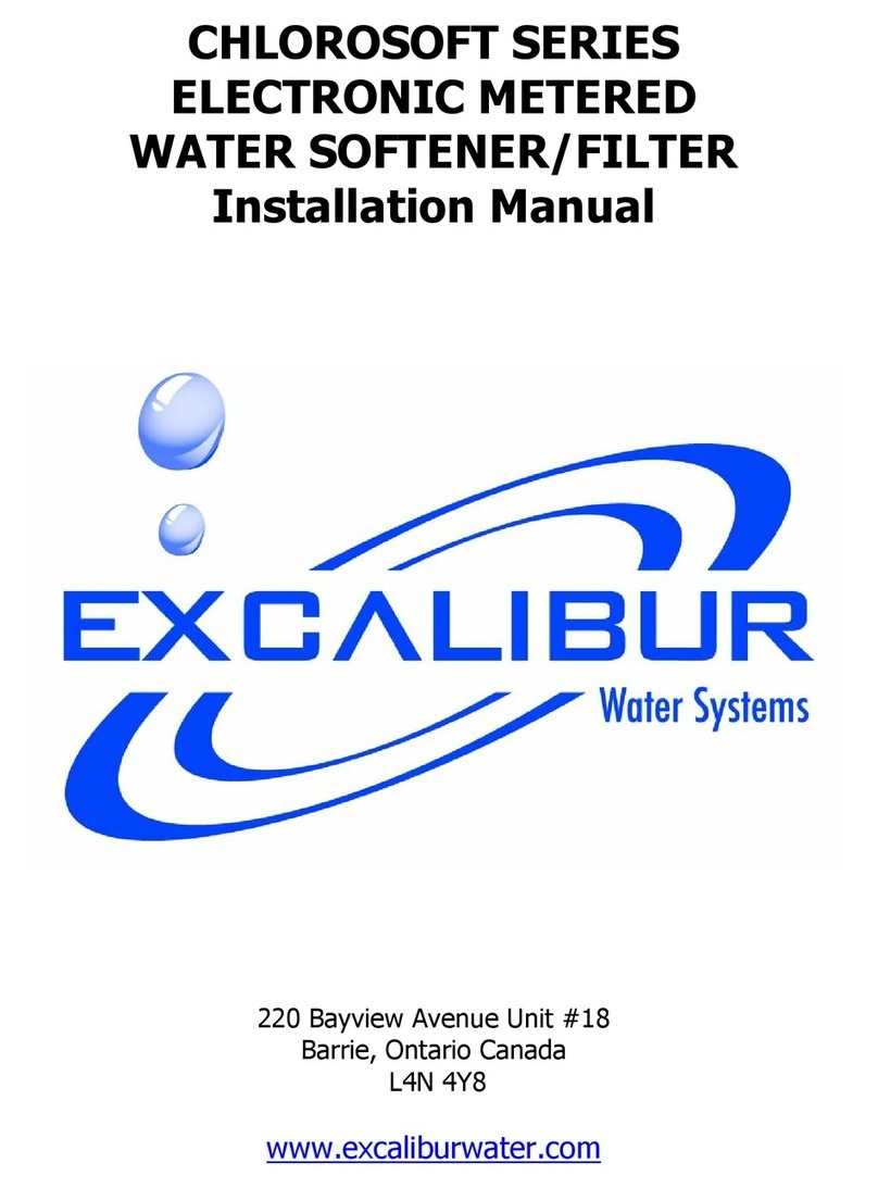 Excalibur Water Systems CHLOROSOFT SERIES User manual