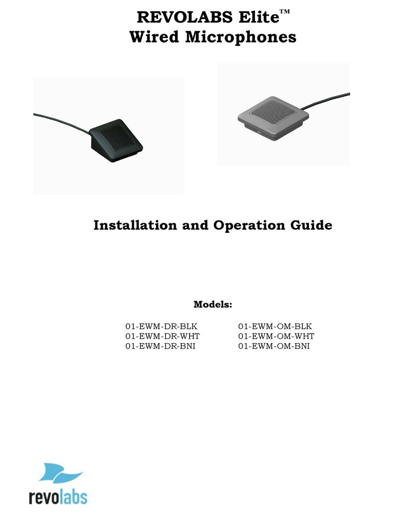Revolabs 01-EWM-DR-BLK Installation and operation guide