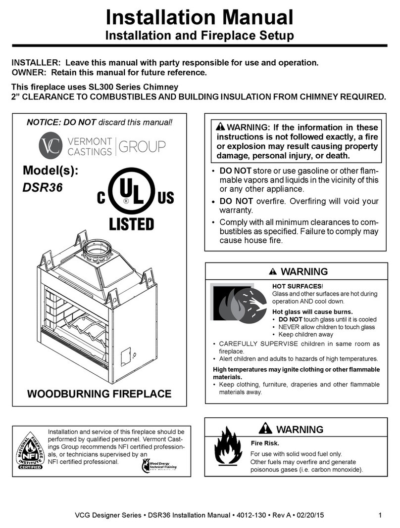 Vermont Castings DSR36 User manual