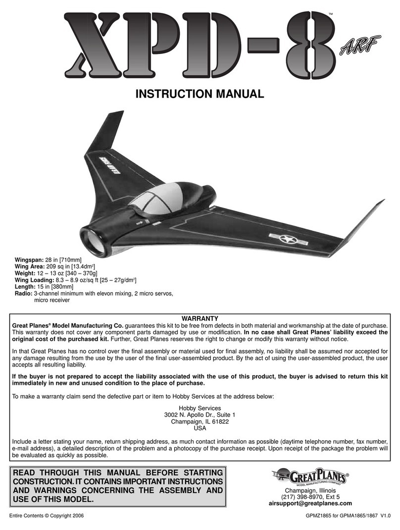 GREAT PLANES XPD-8 User manual