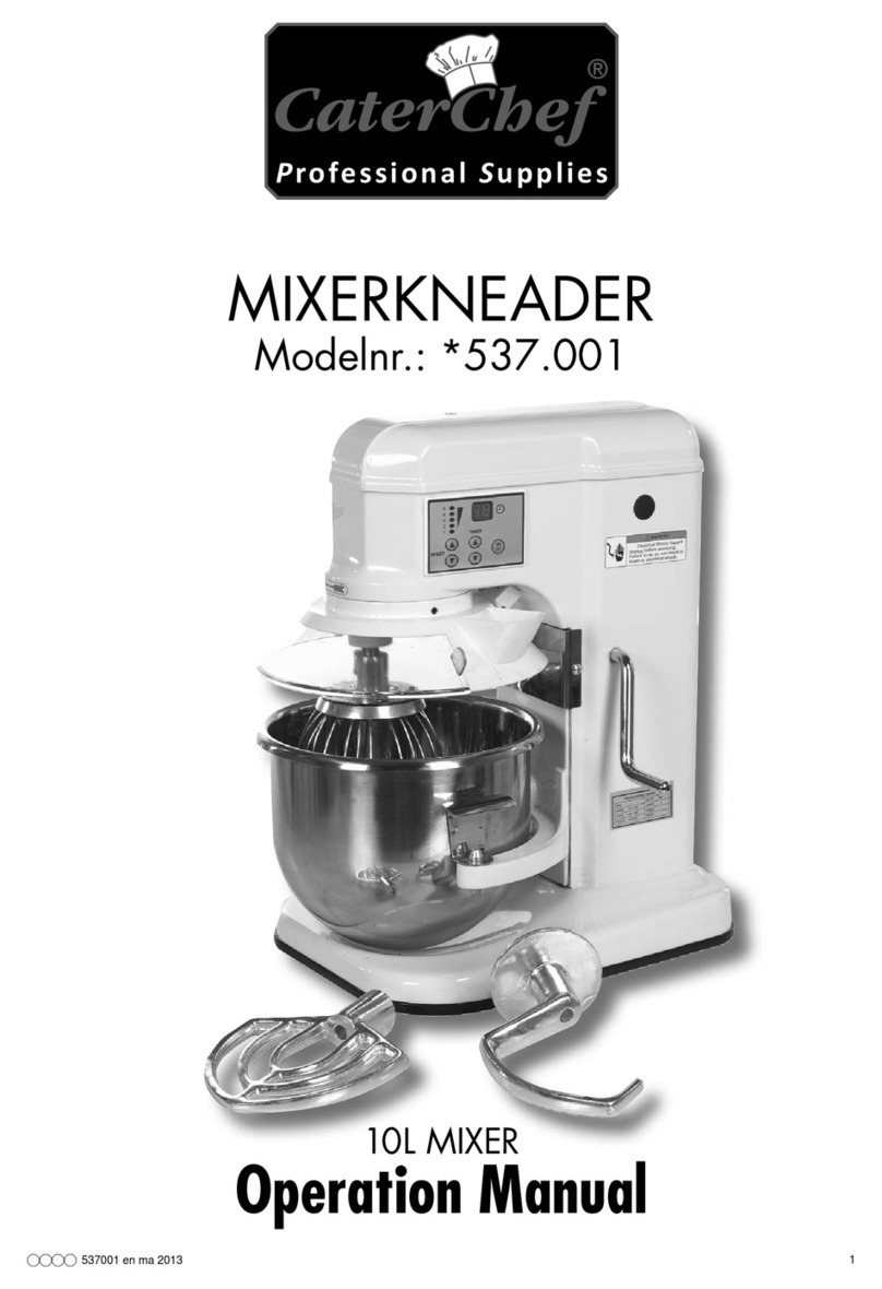 Cater Chef MIXERKNEADER *537.001 Operation manual