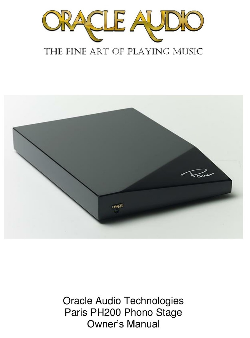 Oracle Audio Paris PH200 owner's manual