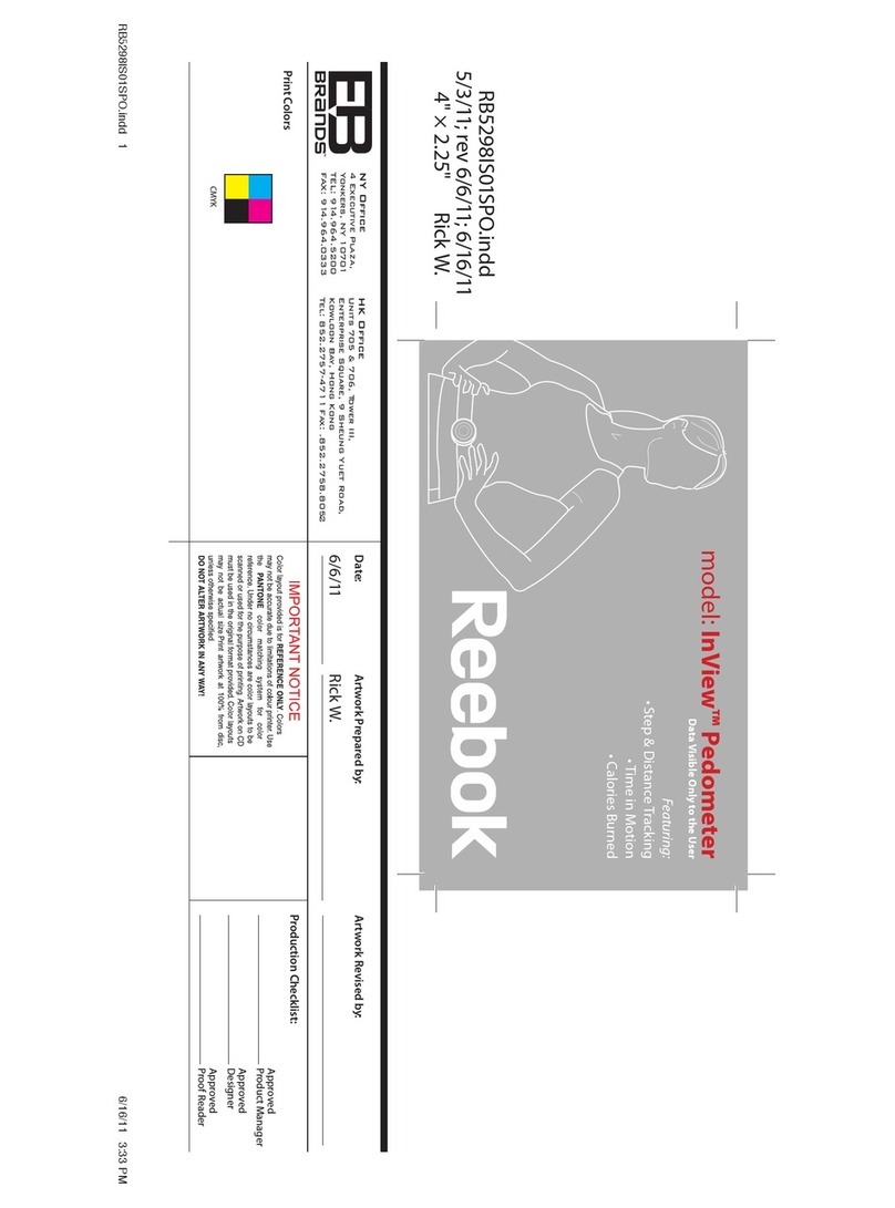 Reebok InView user manual