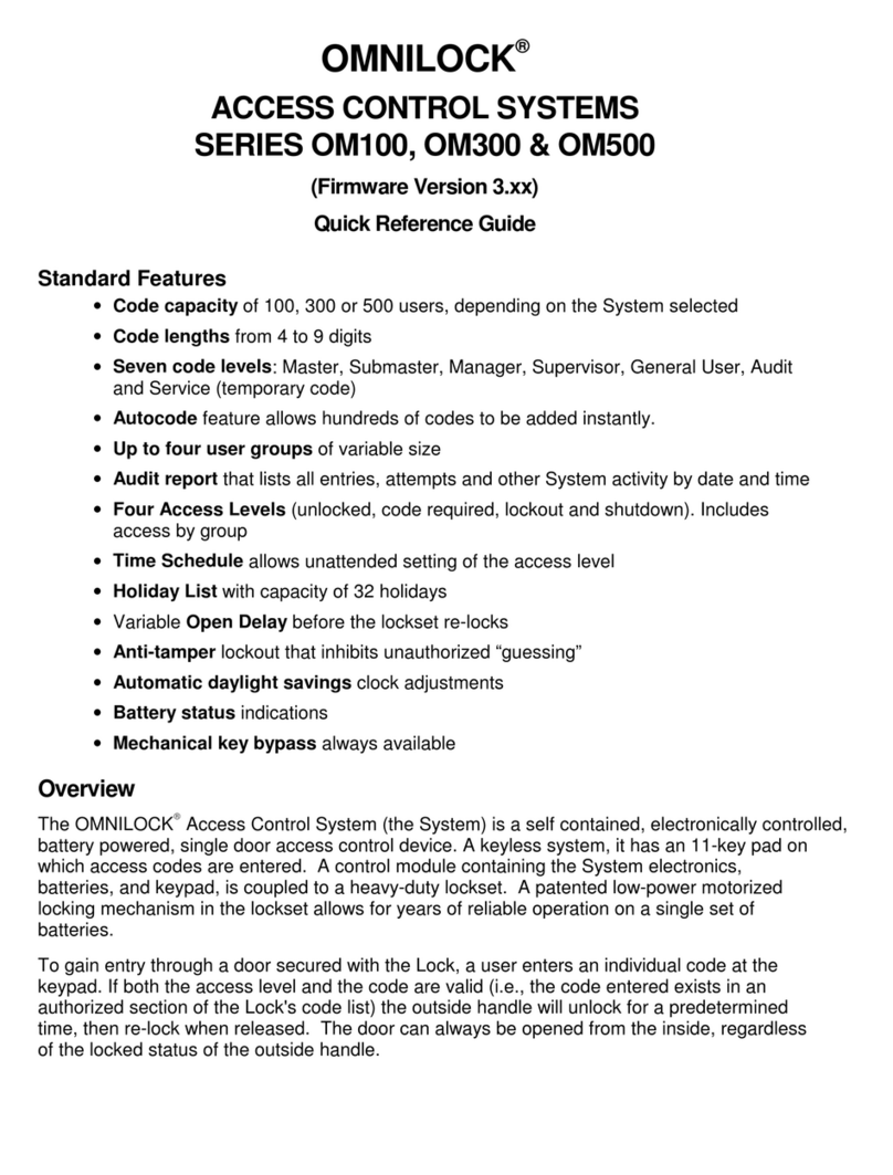 OMNILOCK OM100 SERIES Quick reference guide