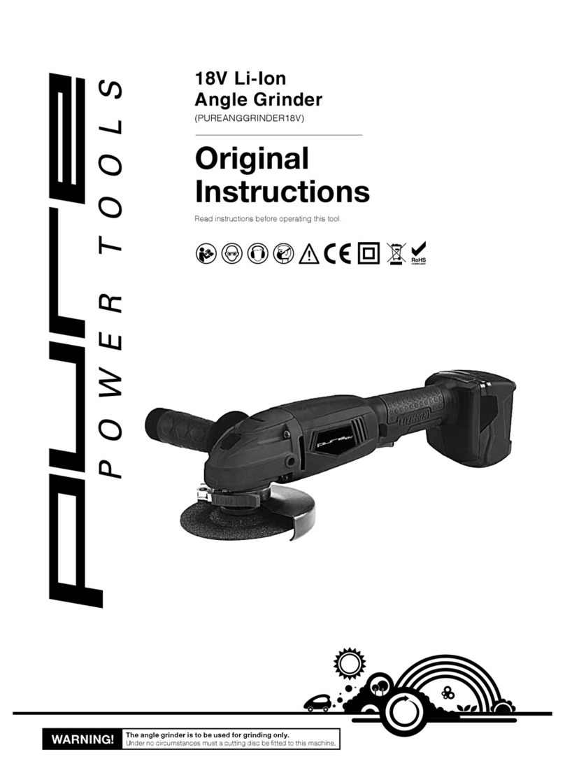 Pure Power Tools PUREANGGRINDER18 Original instructions