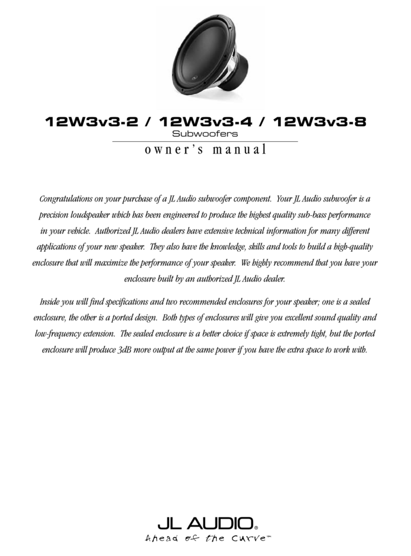 JL Audio 12W3v3-2 owner's manual