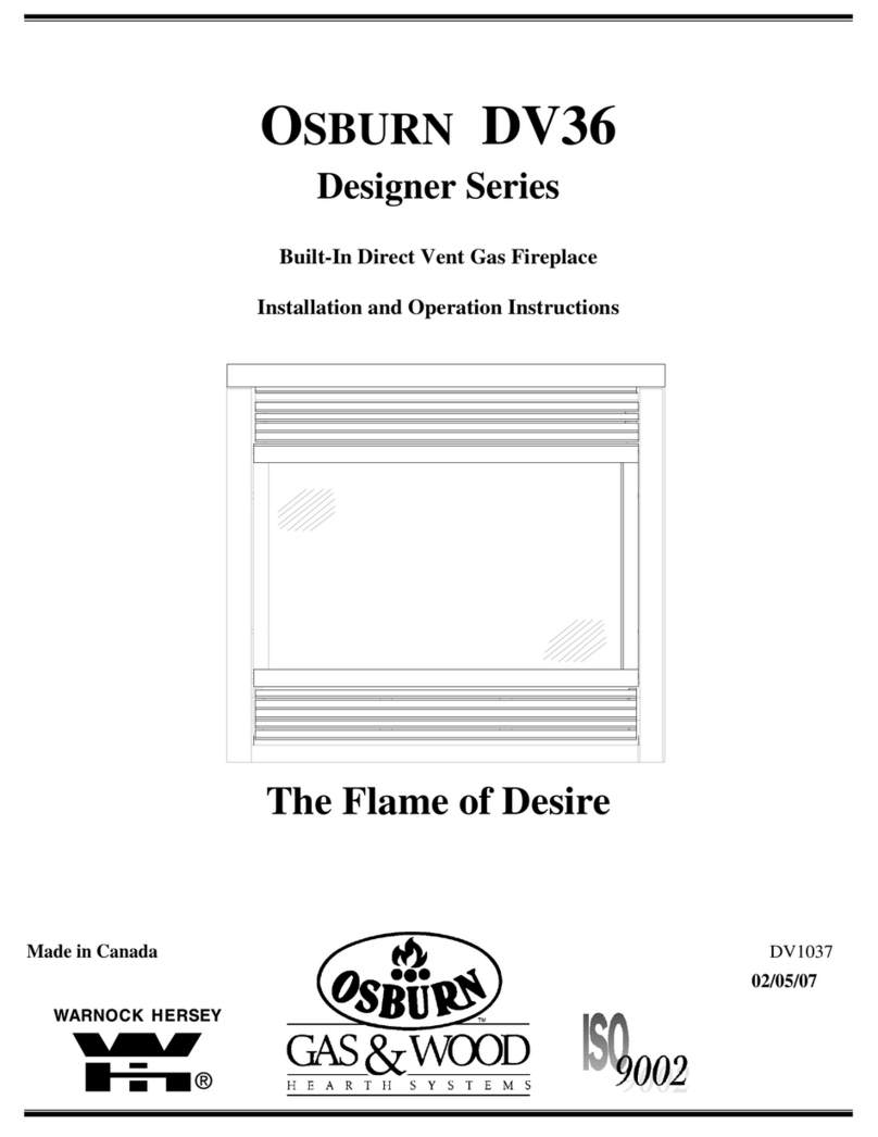Osburn Designer DV36 User manual Osburn Designer DV36 User manual