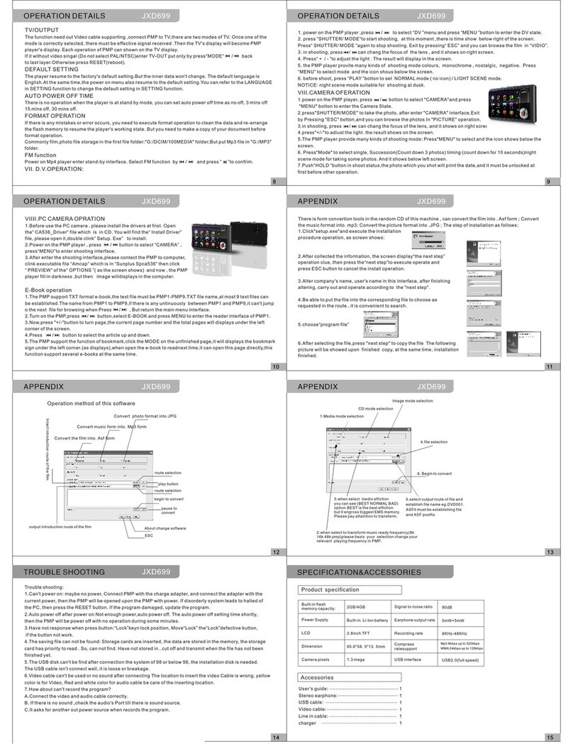 JXD 699 user guide