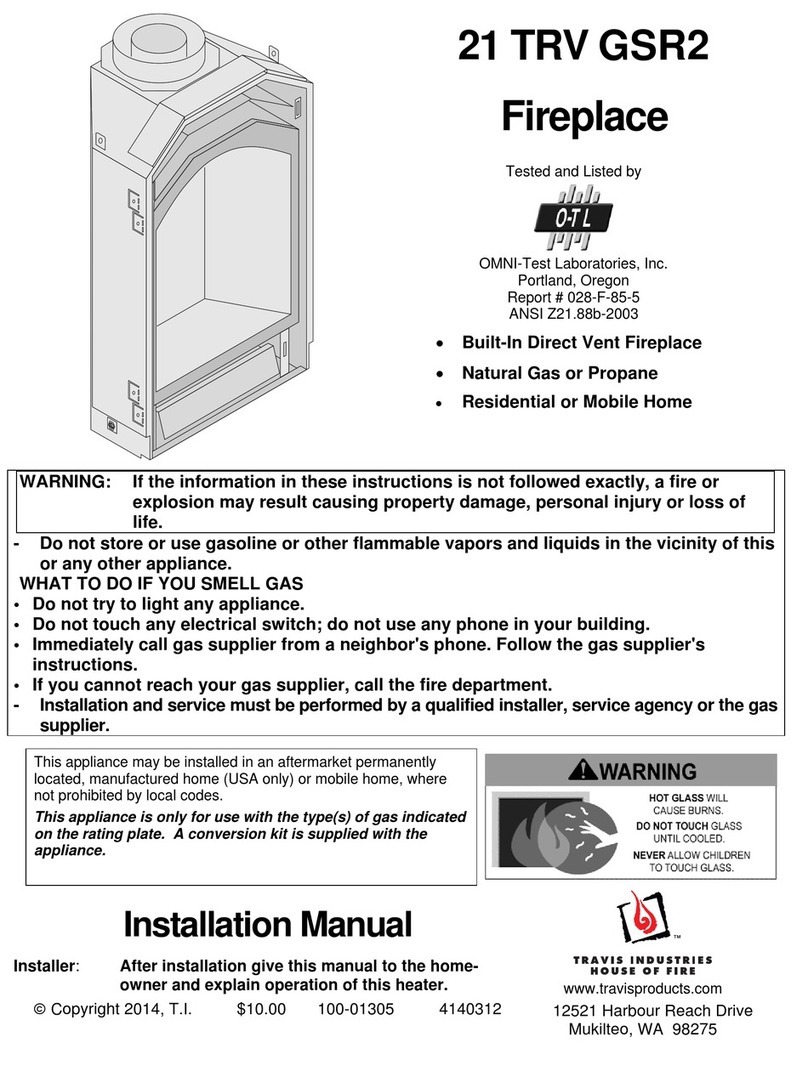 Travis Industries 21 TRV GSR2 installation manual