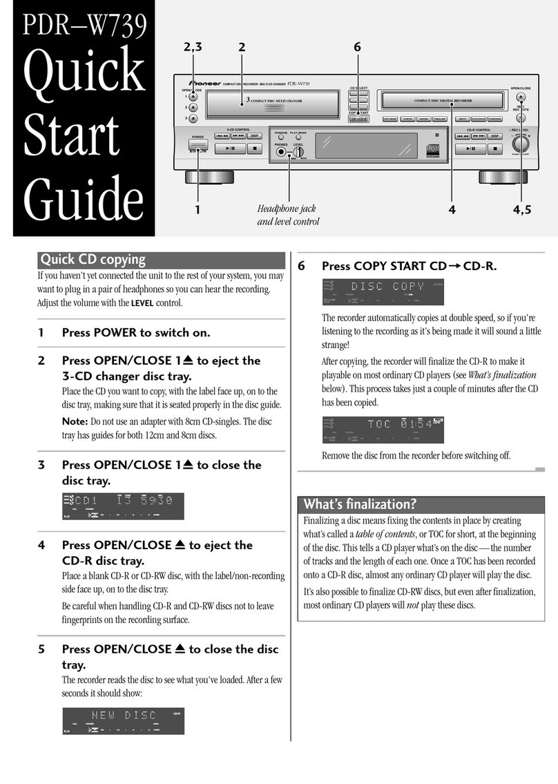 Pioneer PDR-W739 User manual