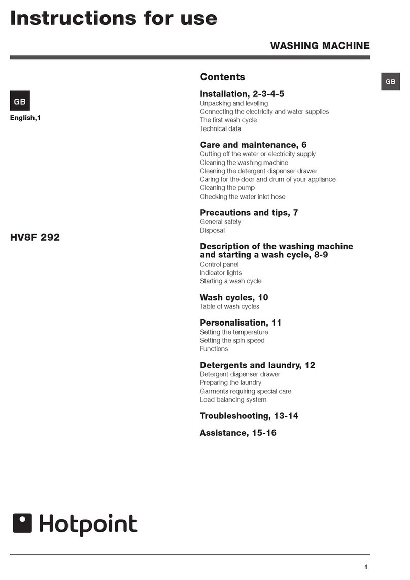 Hotpoint HV8F 292 Instructions for use Hotpoint HV8F 292 Instructions for use