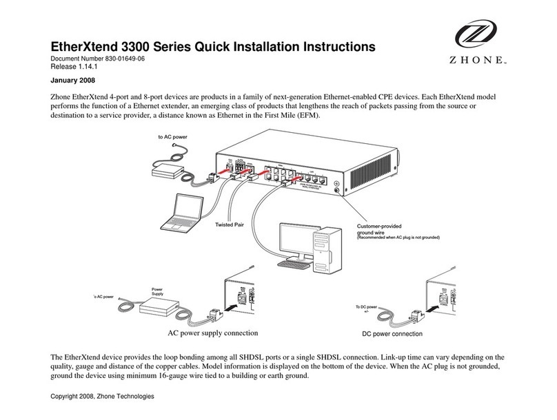 Zhone EtherXtend 3300 Series Original operating instructions