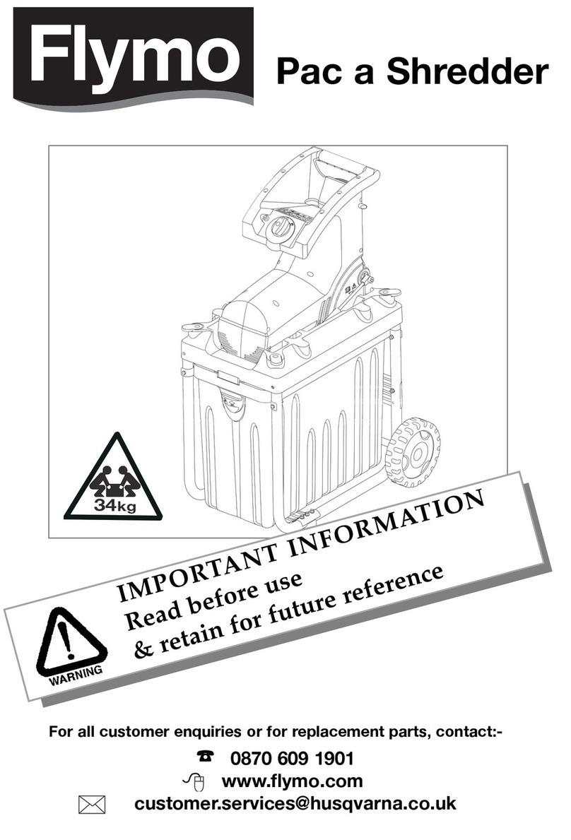 Flymo Pac a Shredder Instructions for use
