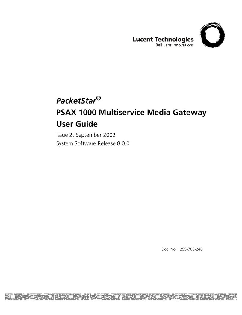 Lucent Technologies PacketStar PSAX 1000 User manual Lucent Technologies PacketStar PSAX 1000 User manual