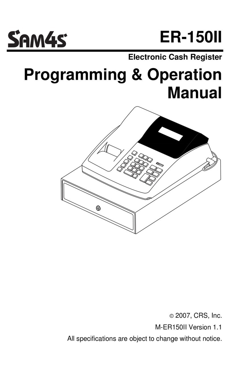 Sam4s ER-150II Programming & operation manual