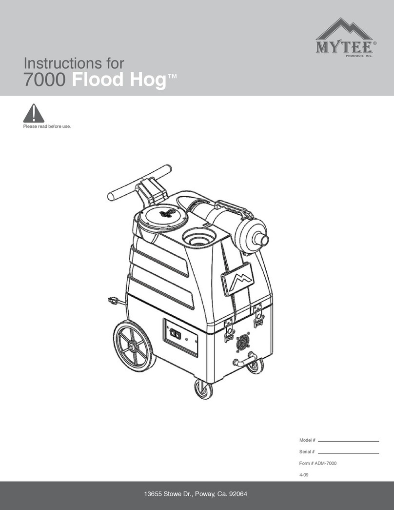 Mytee 7000 Flood Hog Instructions for use