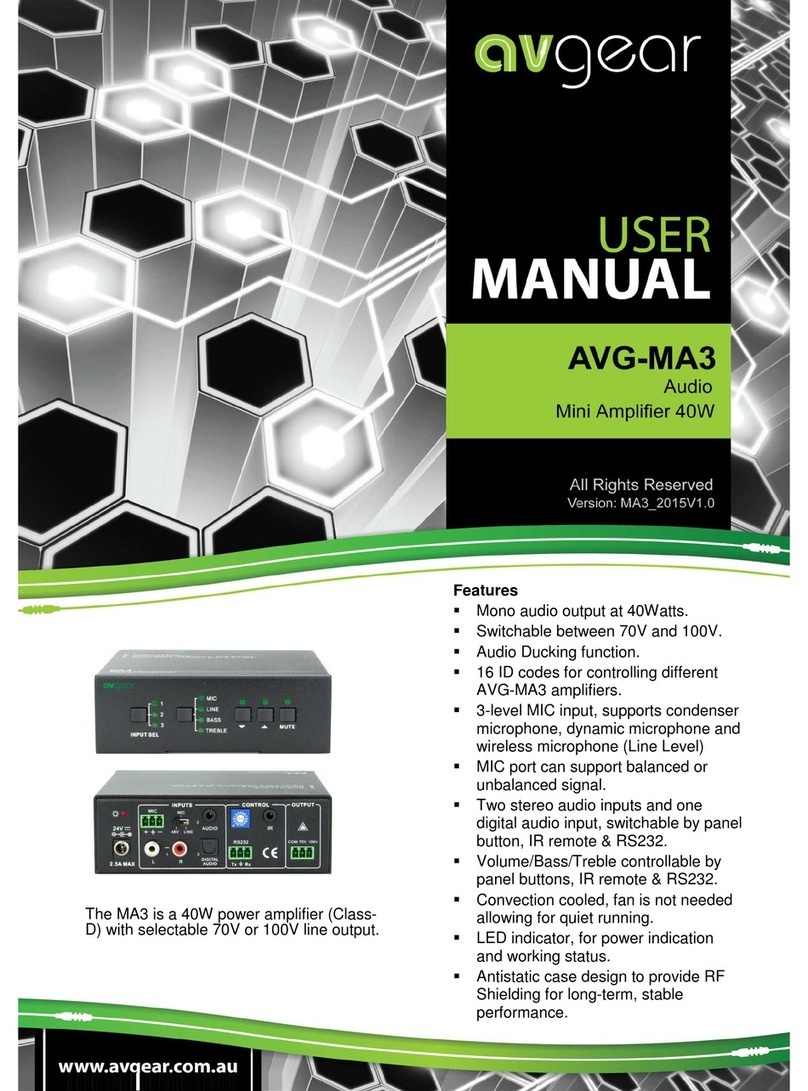 AVGear AVG-MA3 User manual
