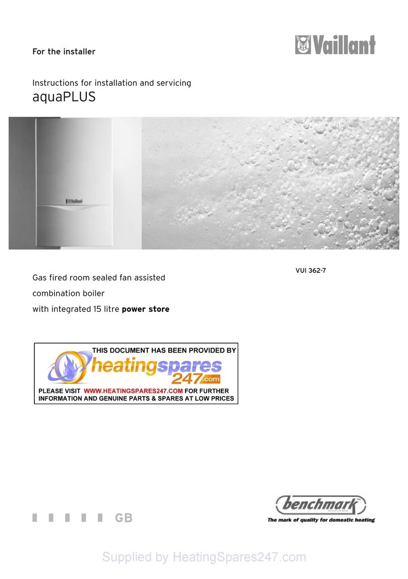 Vaillant aquaPlus Instructions for installation and servicing Vaillant aquaPlus Instructions for installation and servicing
