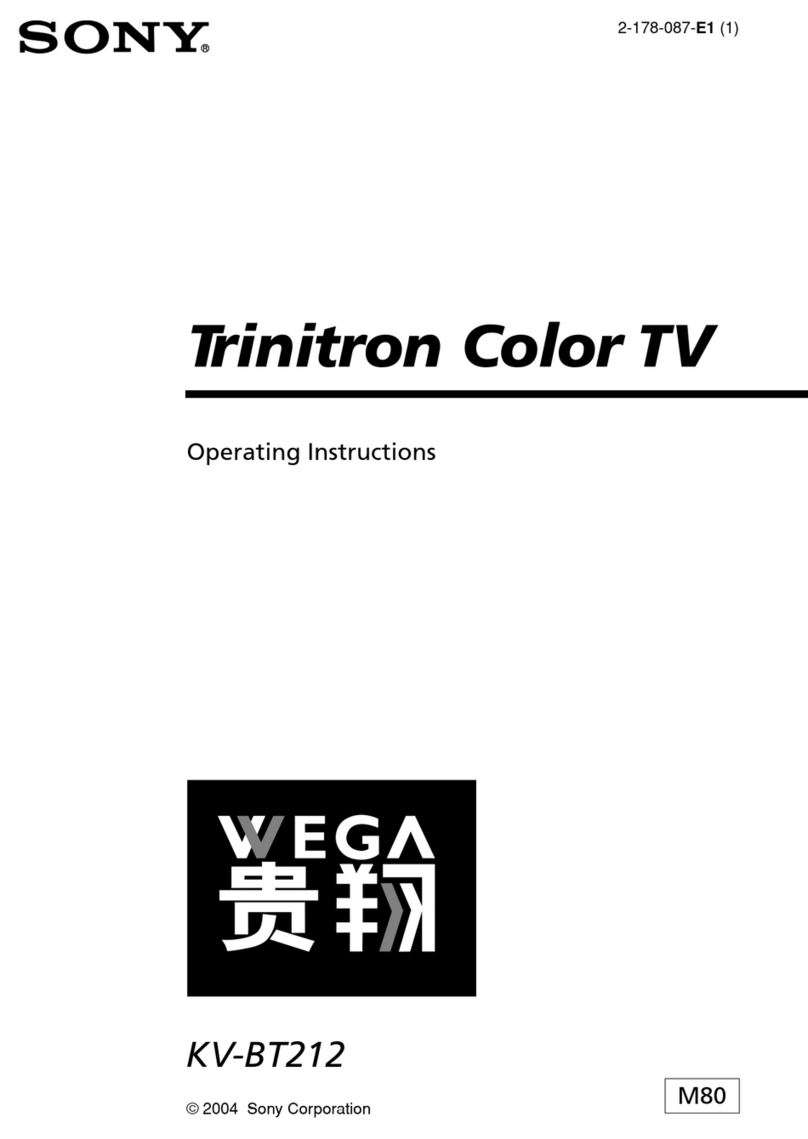 Sony Trinitron KV-BT212 User manual Sony Trinitron KV-BT212 User manual