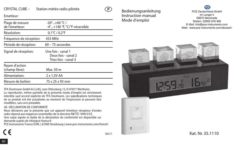 PCE Instruments Crystal Cube User manual