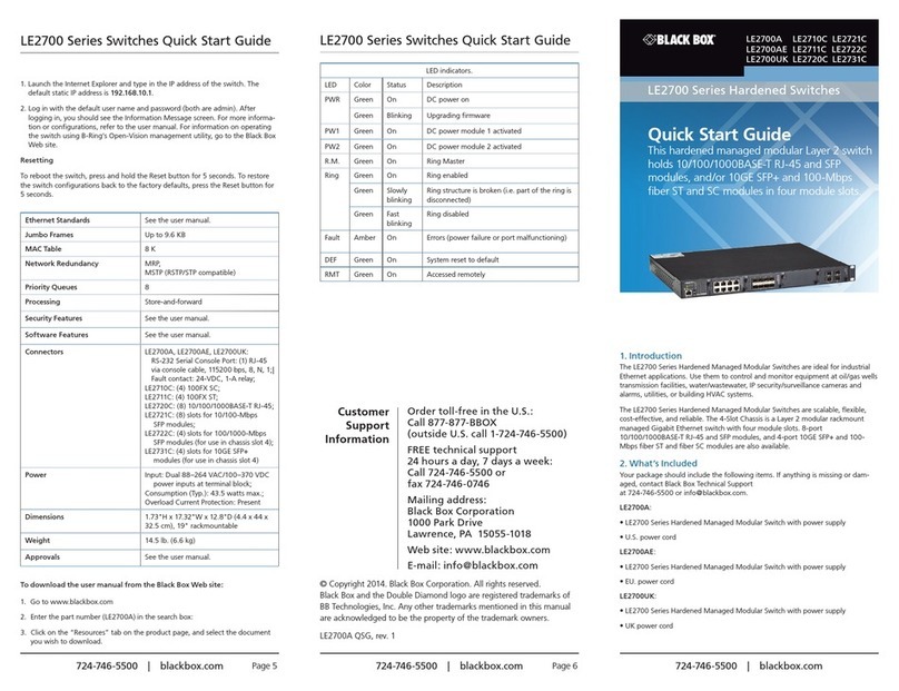 Black Box LE2700A User manual Black Box LE2700A User manual