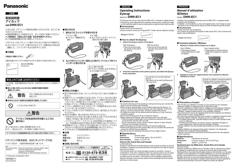 Panasonic DMW-EC1 operating instructions