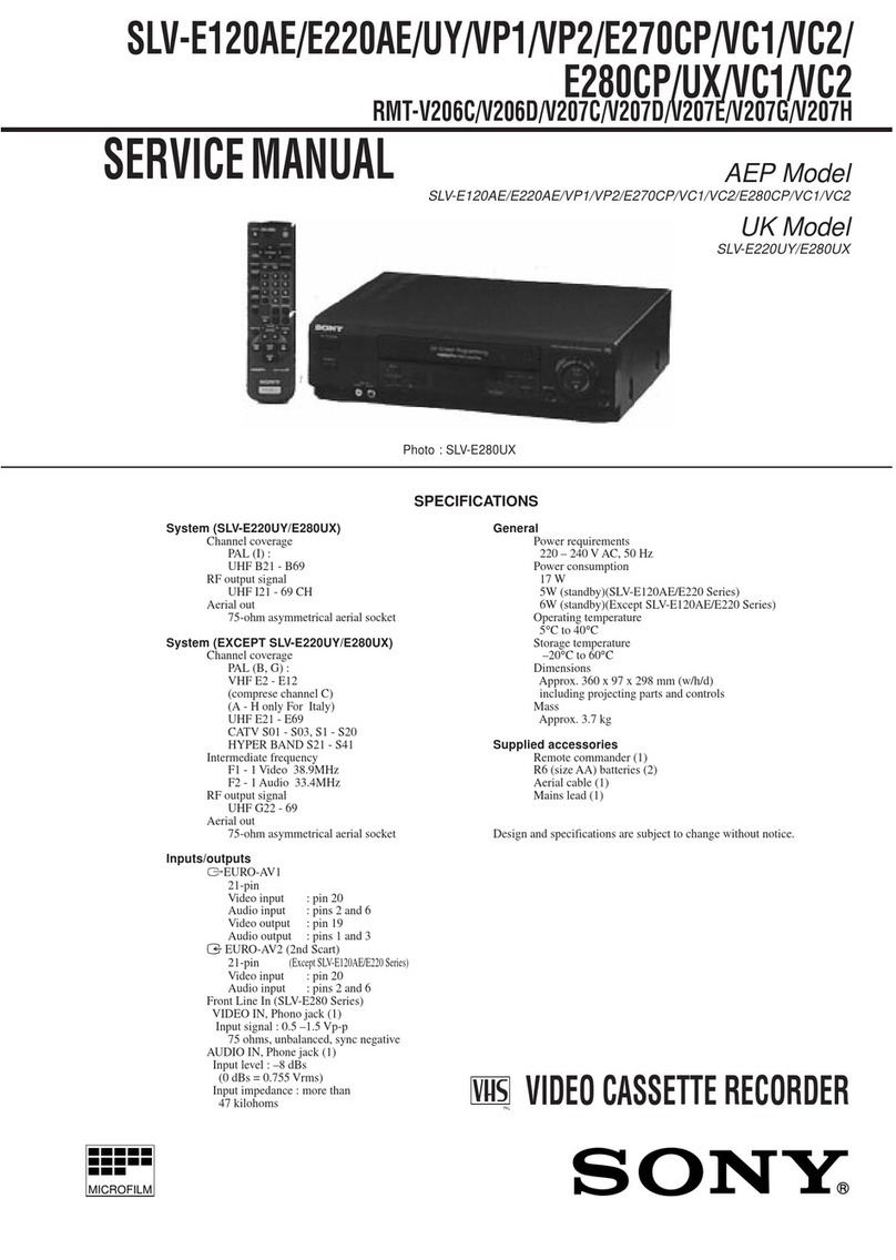 Sony SLV-E120AE User manual