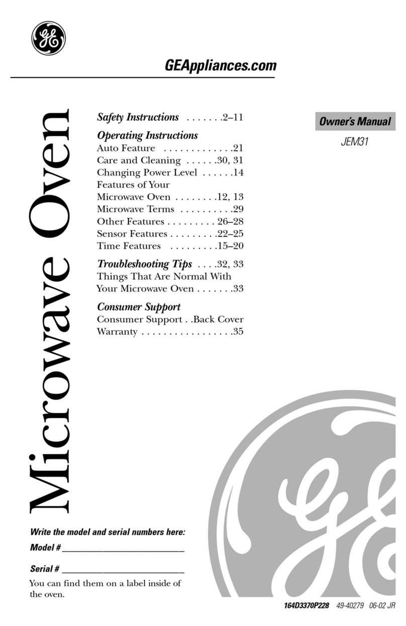 GE JEM31 User manual