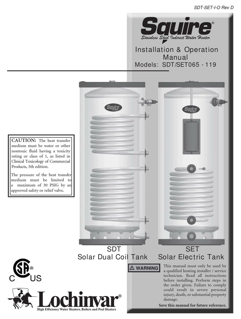 Lochinvar Squire SDT065 Installation & operation manual Lochinvar Squire SDT065 Installation & operation manual