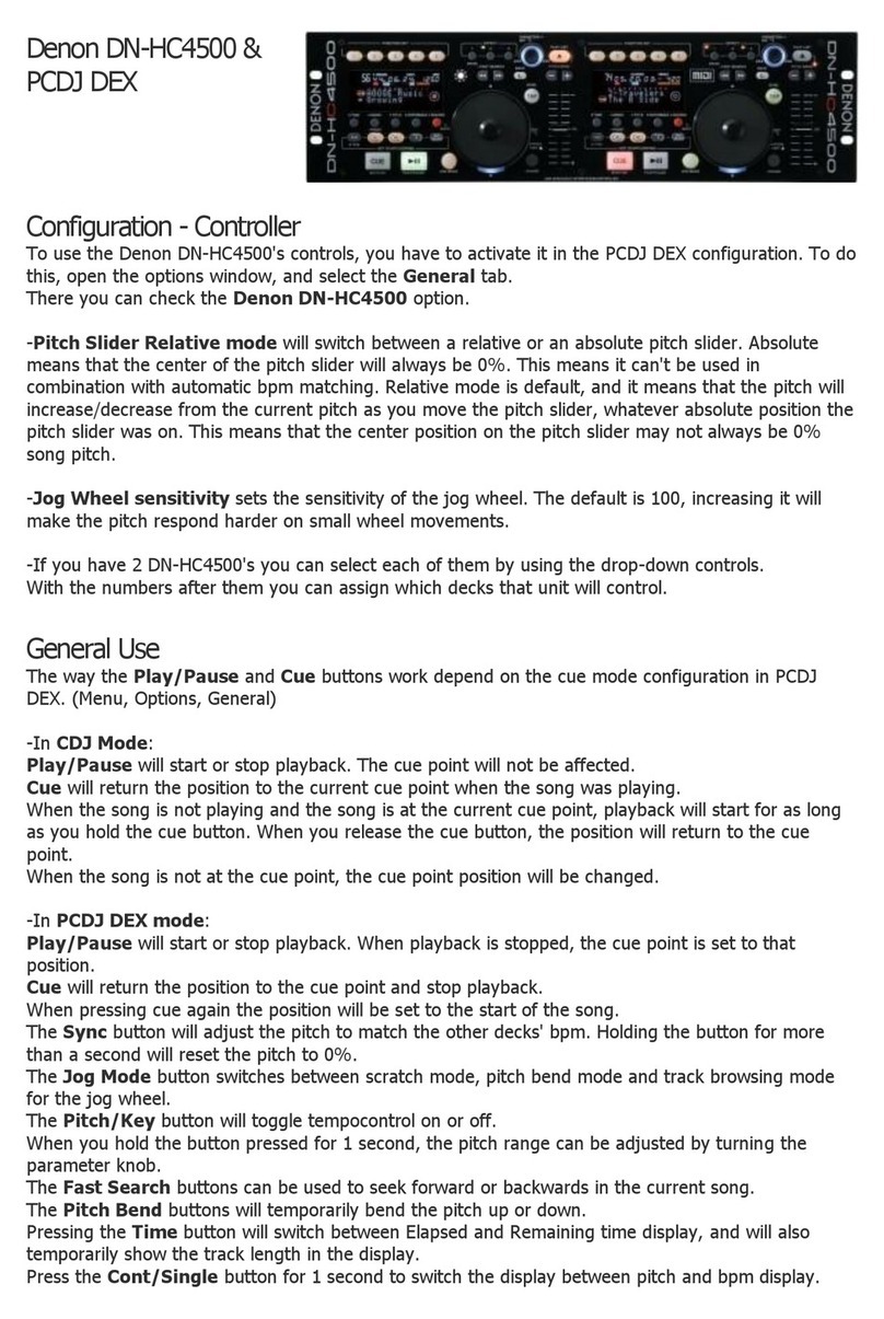 Denon DN-HC4500 - DJ Mixer USB Controller User manual