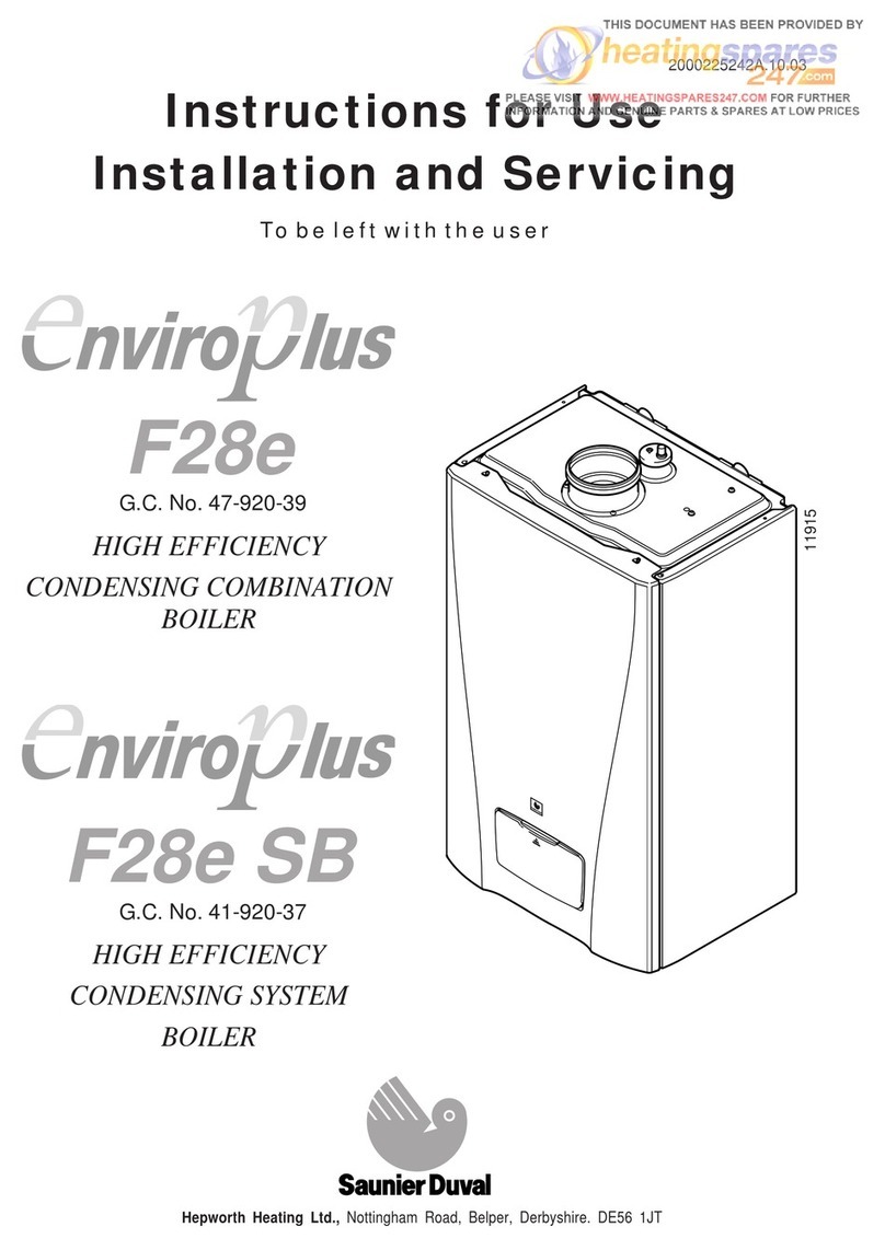 Saunler Dual EnviroPlus F28e SB Instructions for use installation and servicing