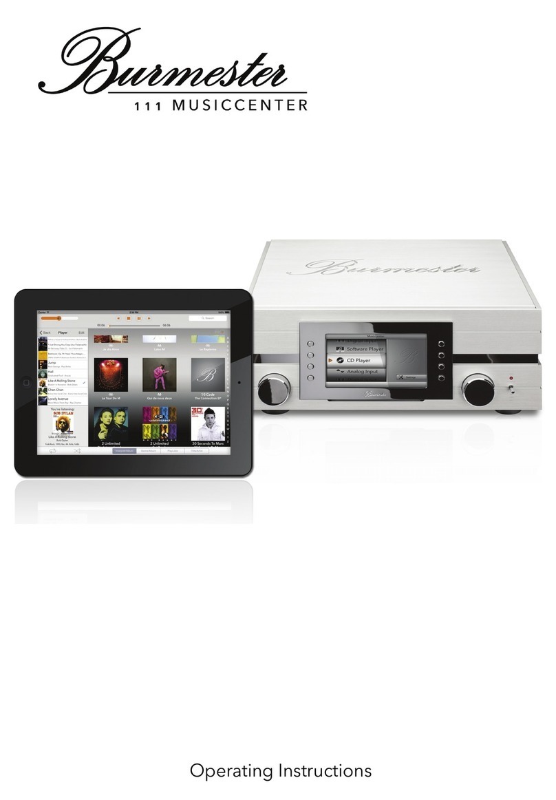 Burmester 111 Musiccenter operating instructions