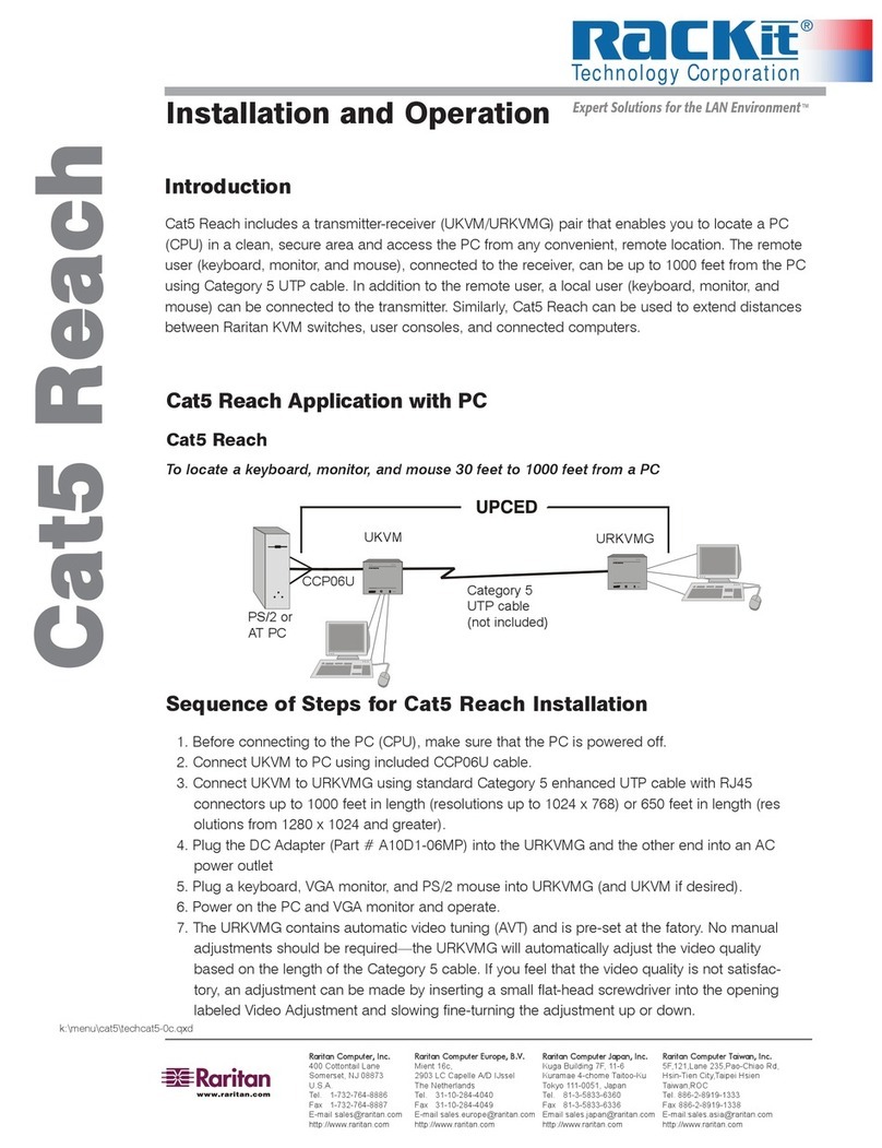 rackit Cat5 Reach Installation and operation