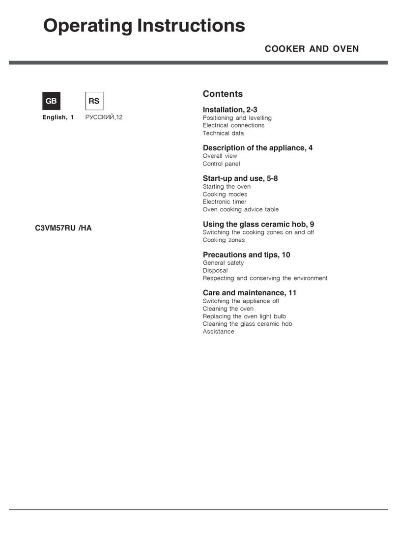 Hotpoint Ariston C3V M57 operating instructions