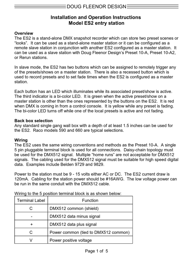 Doug Fleenor Design ES2 Installation and operation instructions