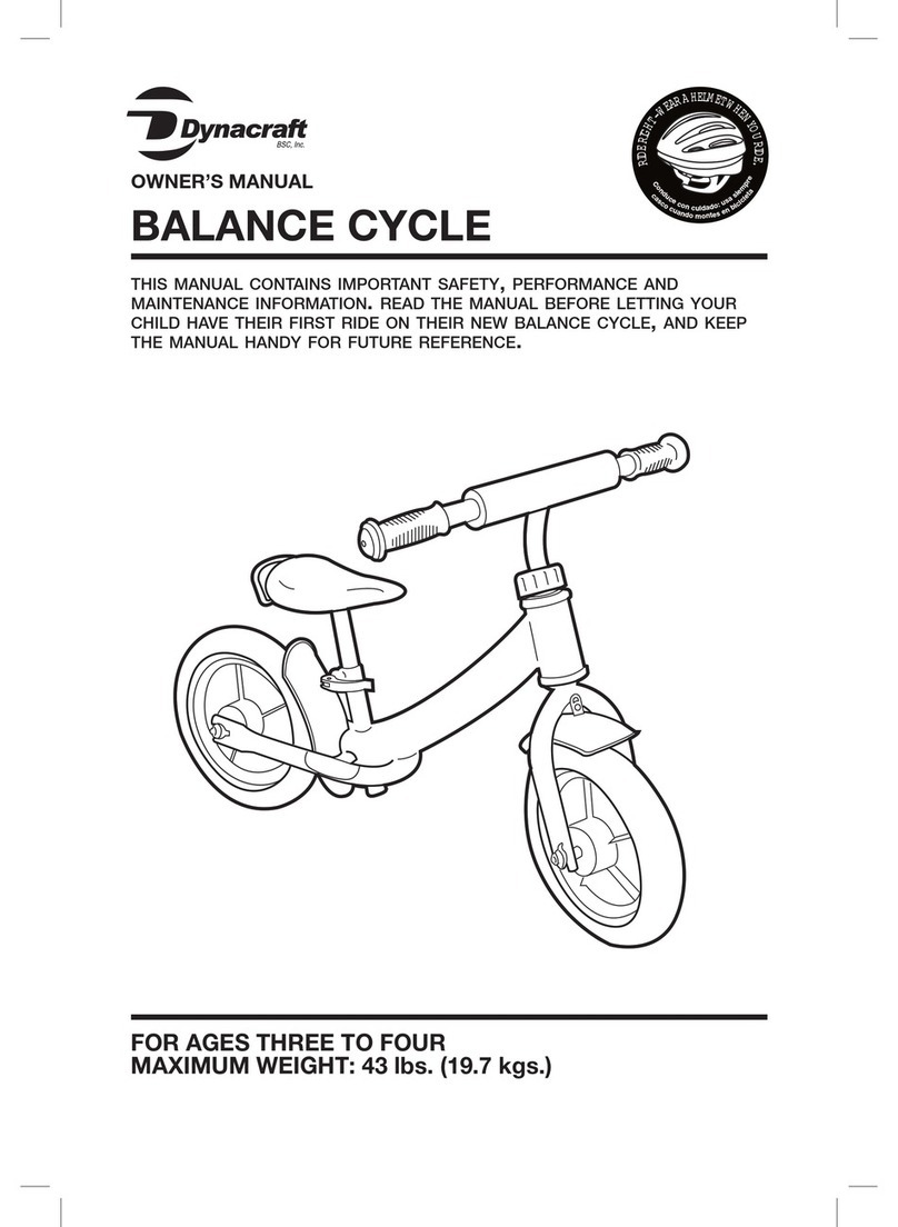 Dynacraft BALANCE CYCLE owner's manual