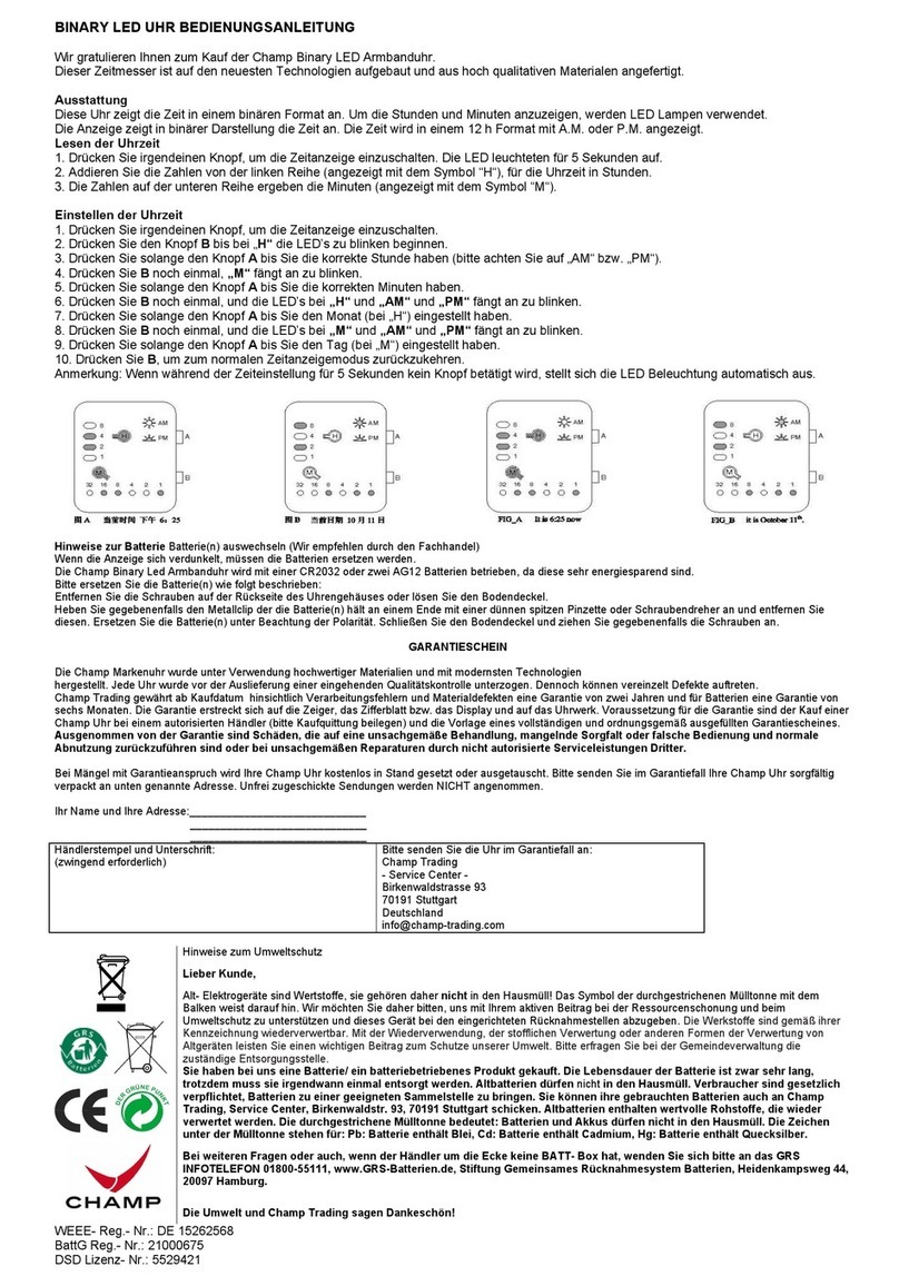 Champ BINARY instruction manual
