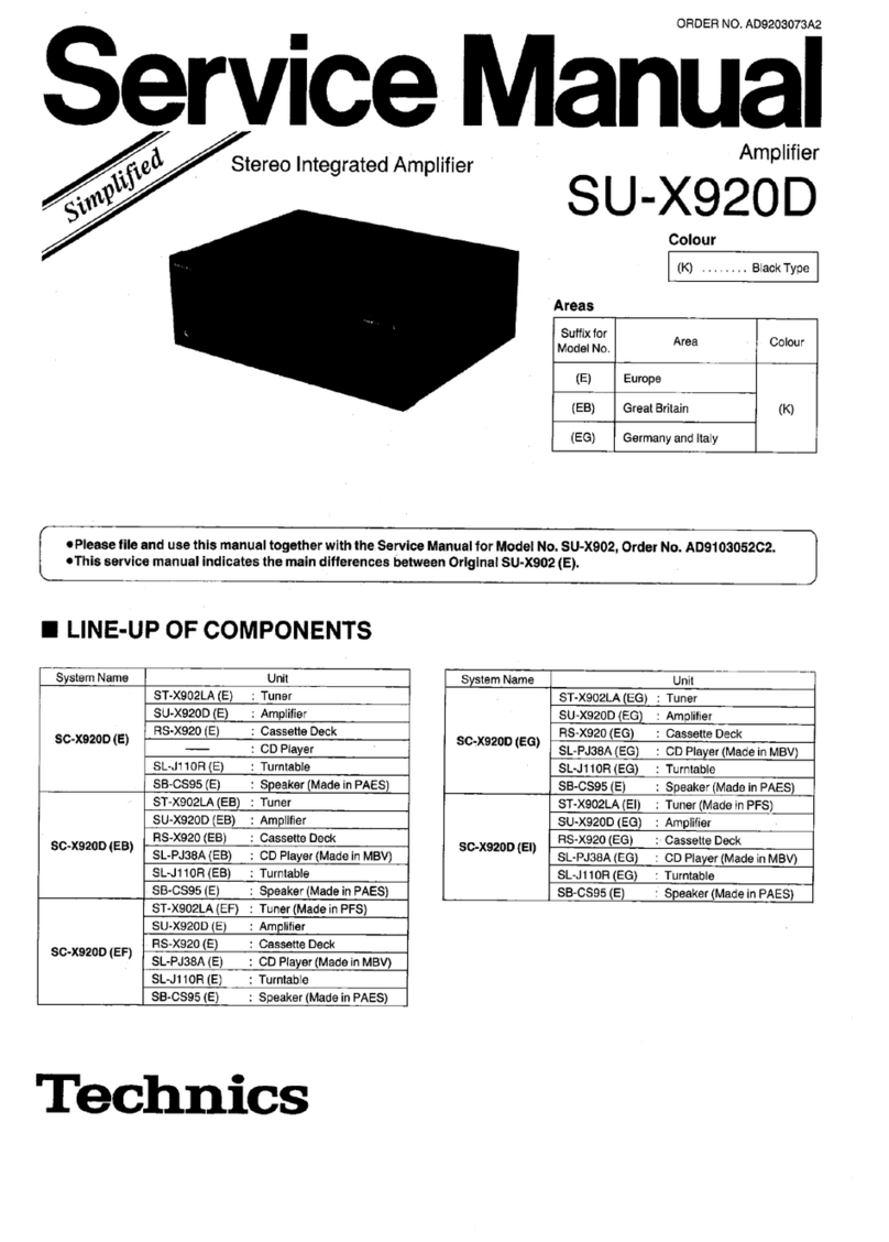 Technics SU-X920D User manual Technics SU-X920D User manual