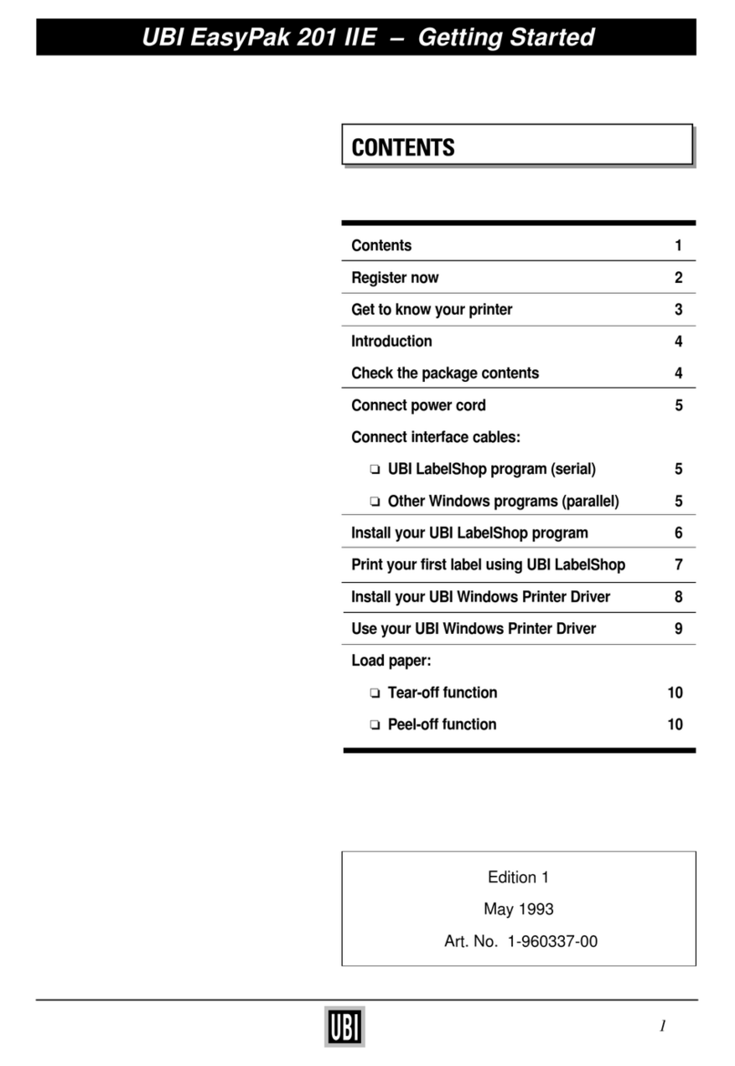 UBI EasyPak 201 IIE User manual