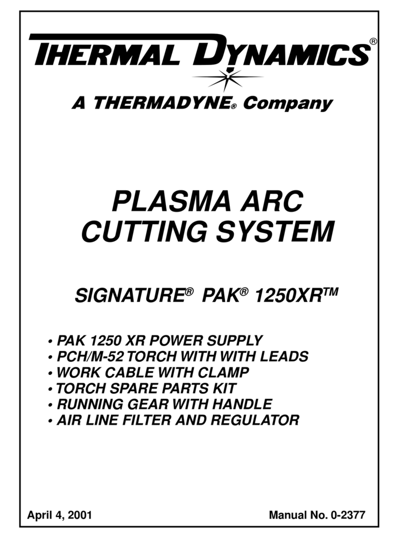 Thermal Dynamics SIGNATURE PAK 1250XRTM User manual
