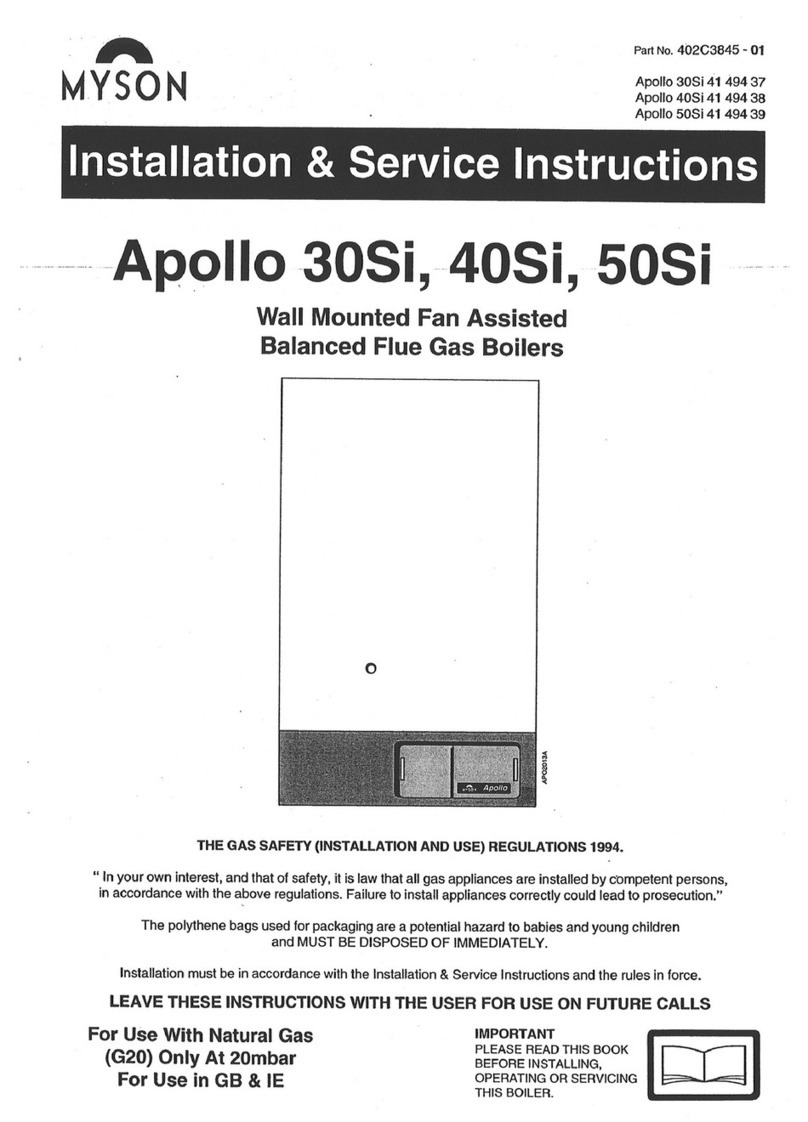 Myson Apollo 30Si Installation & service instructions