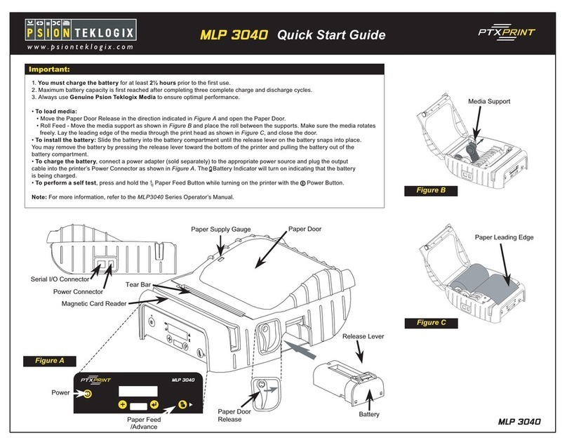 Psion Teklogix MLP 3040 Series quick start guide