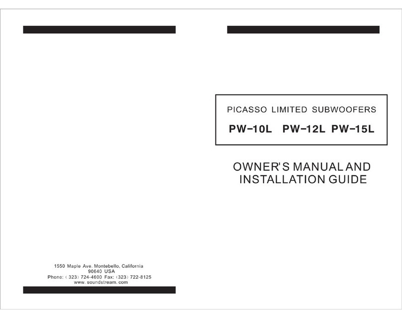 Soundstream Picasso PW-10L Programming manual Soundstream Picasso PW-10L Programming manual