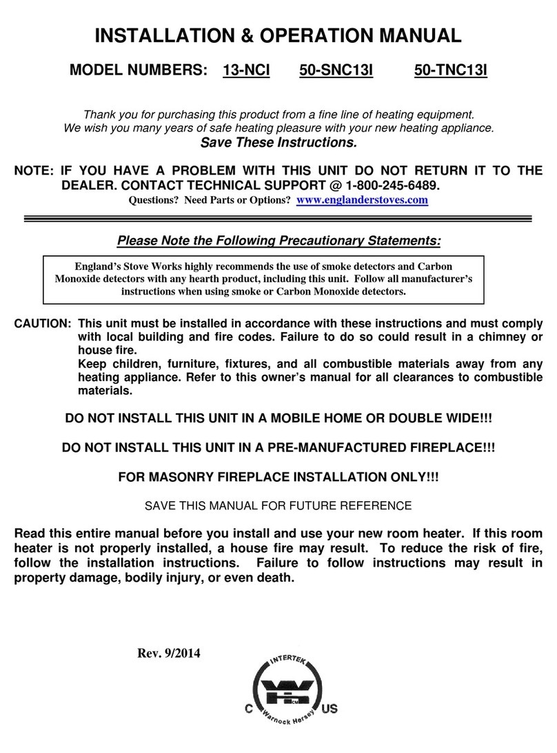Englander 13-NCI Installation & operation manual